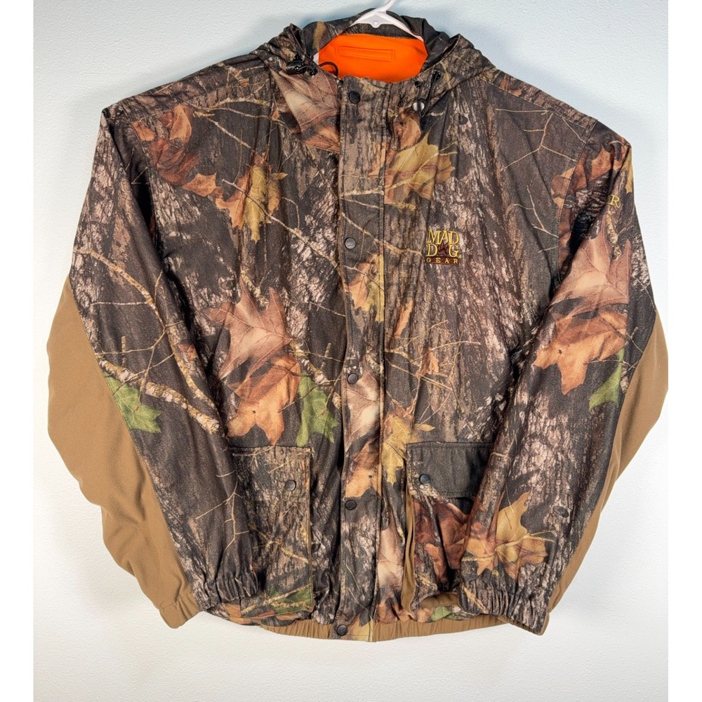 Mad Dog Gear XXL Mossy Oak Break Up Reversible Camo/Orange Fleece Hunting Jacket